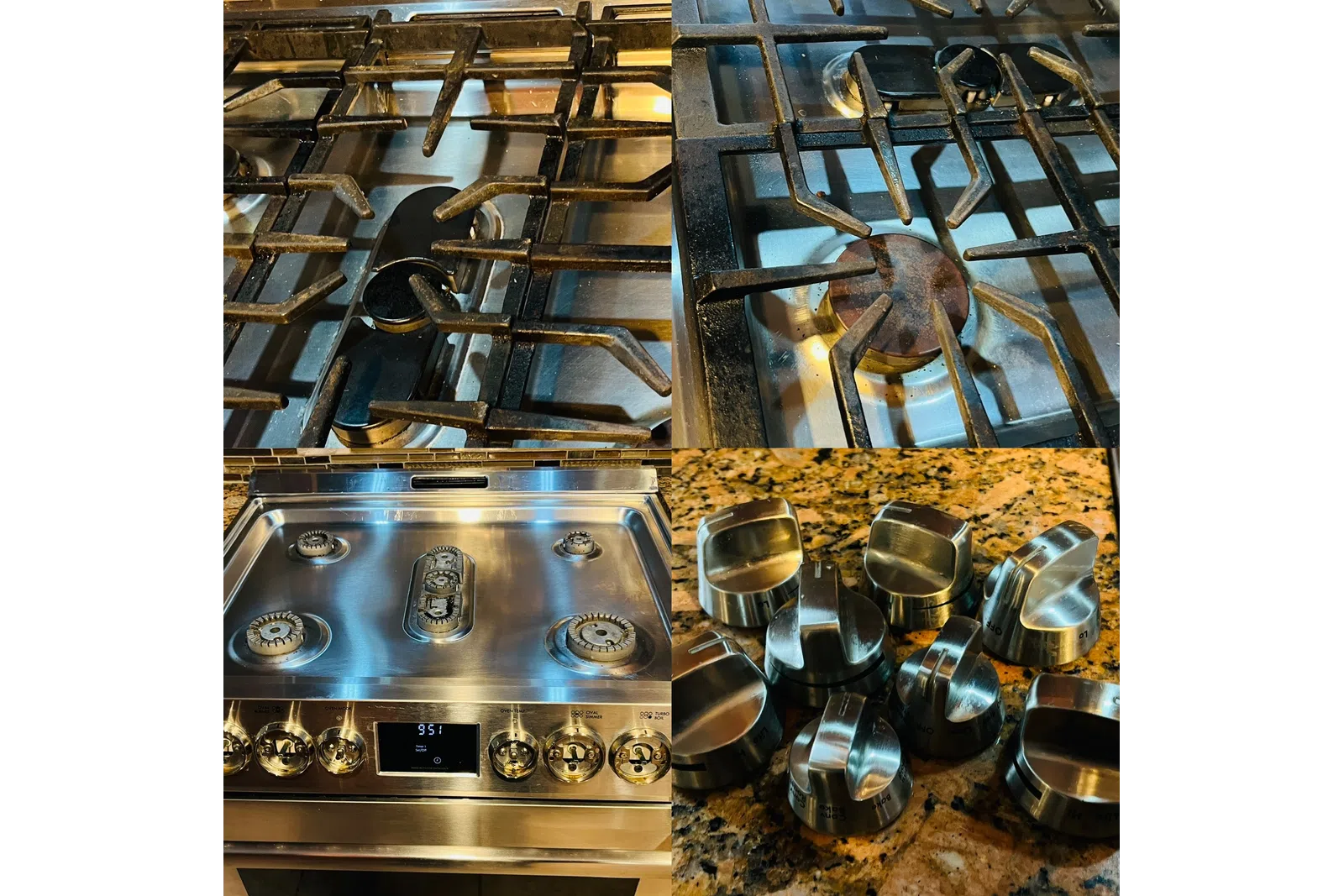 a group of metal objects