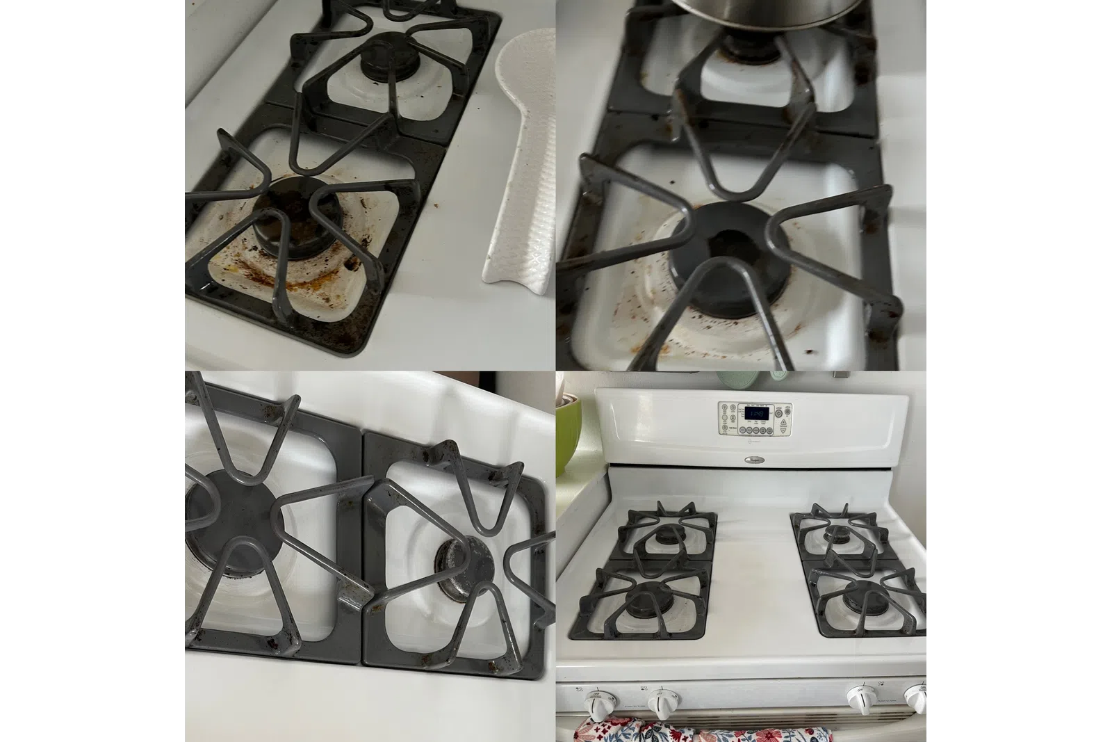 a collage of kitchen appliances