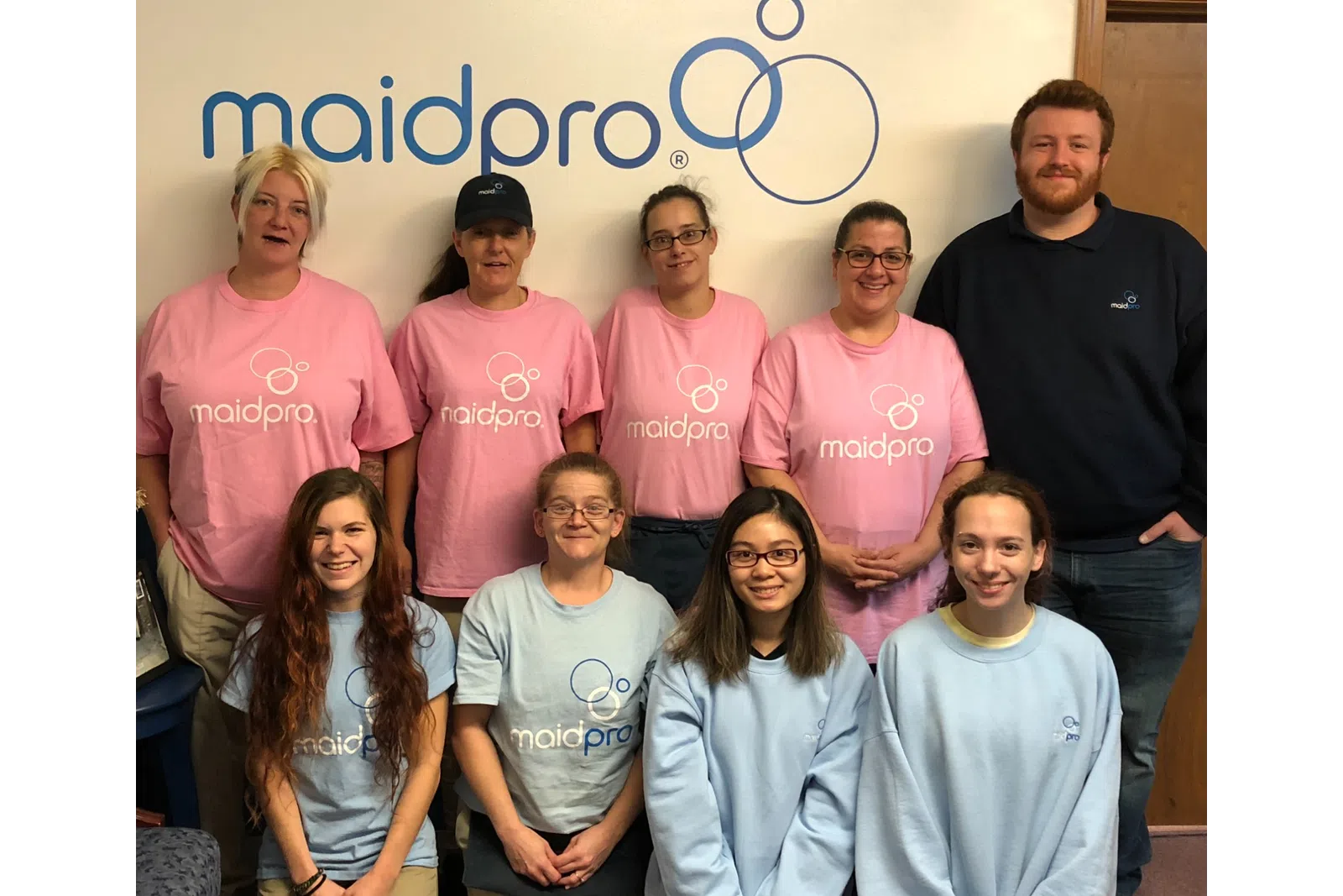MaidPro Tyngsborough house cleaning employees posing for a team photo