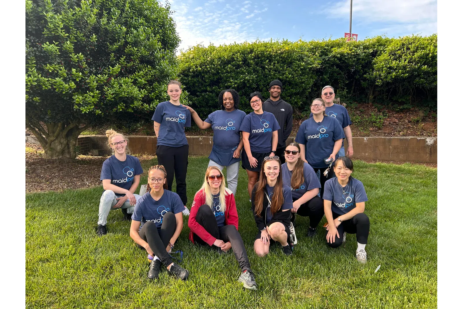 a group of people posing for a photo