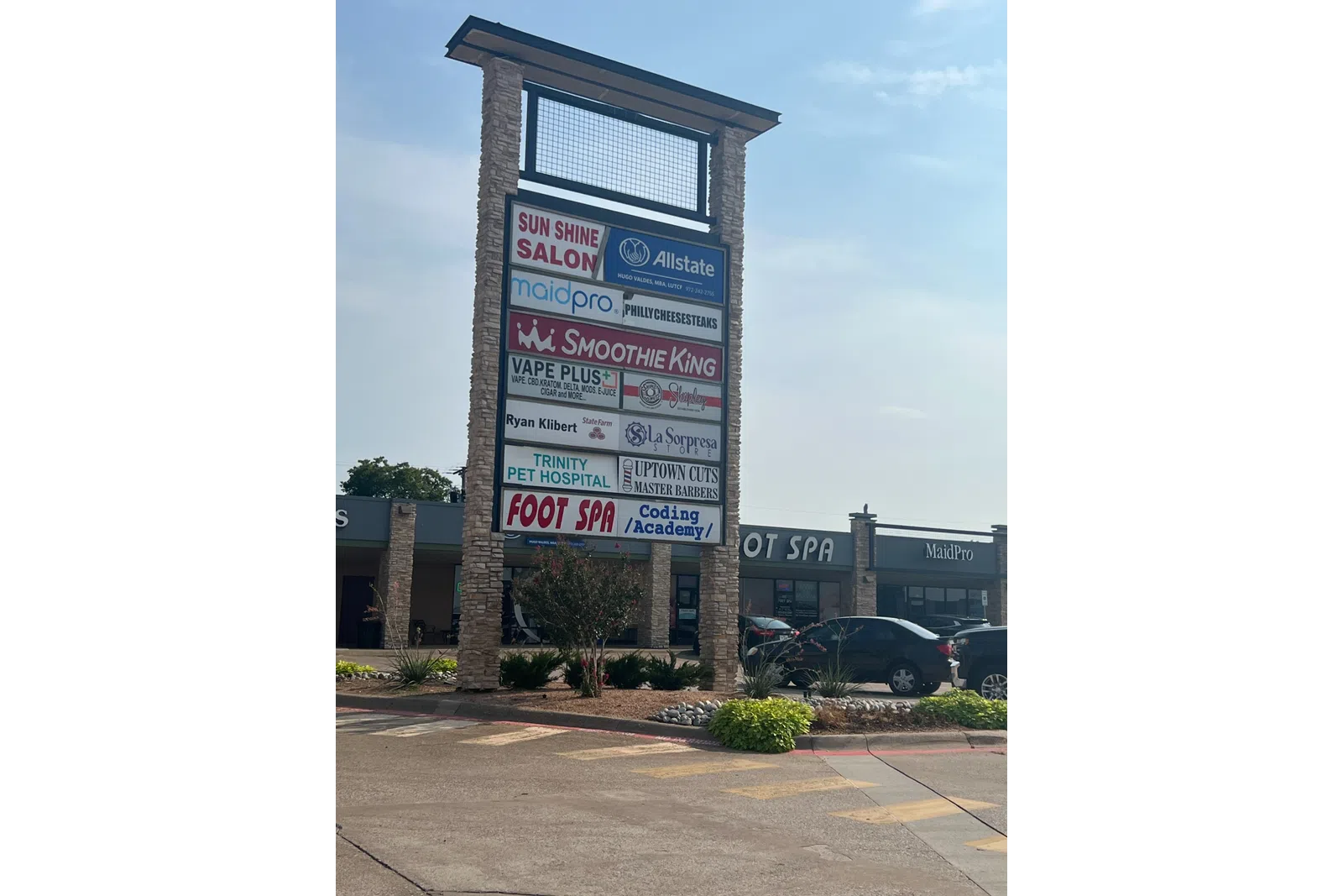a sign on a building