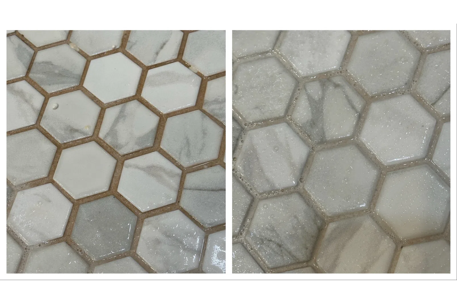 shower tiles before and after cleaning services from MaidPro Arvada