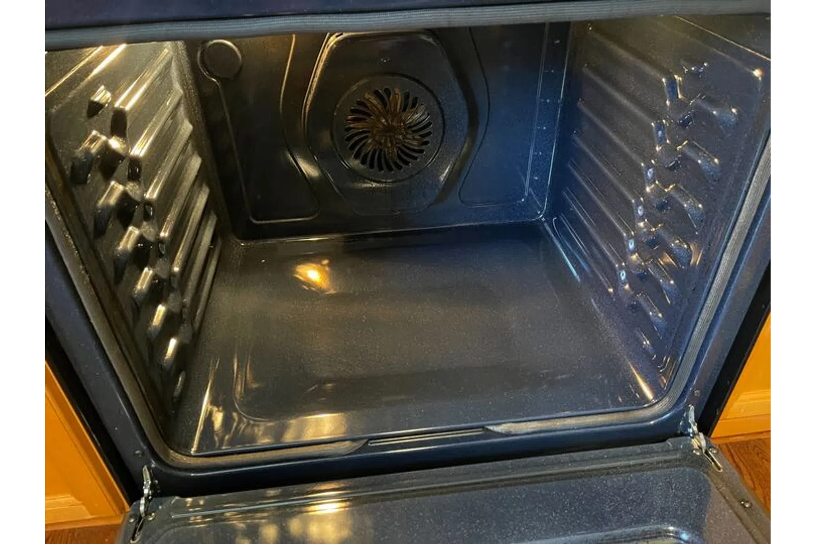 a silver toaster oven