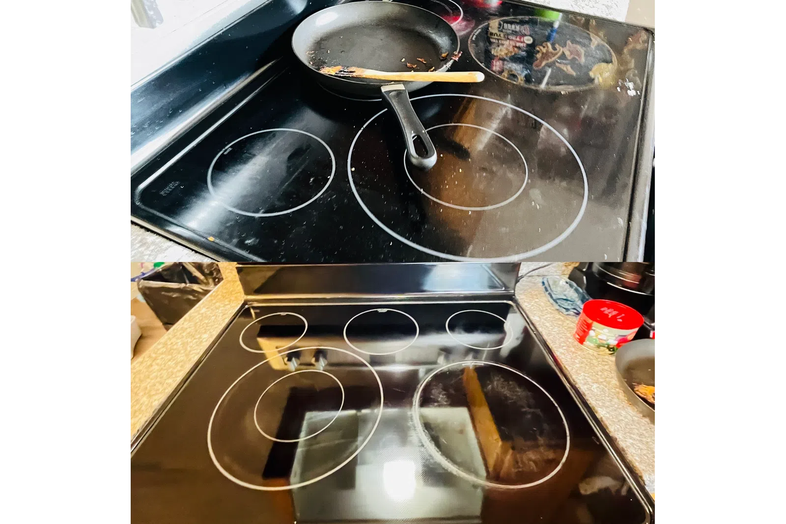 a pan on a stove