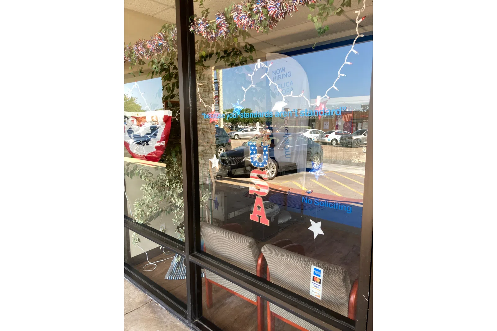a window with a group of flags