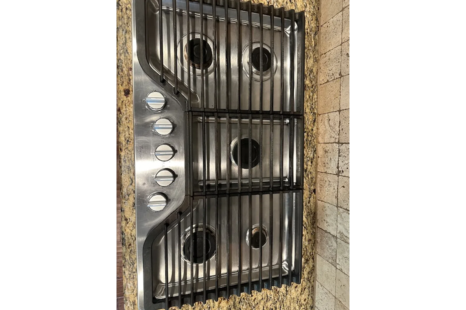 a close up of a grill