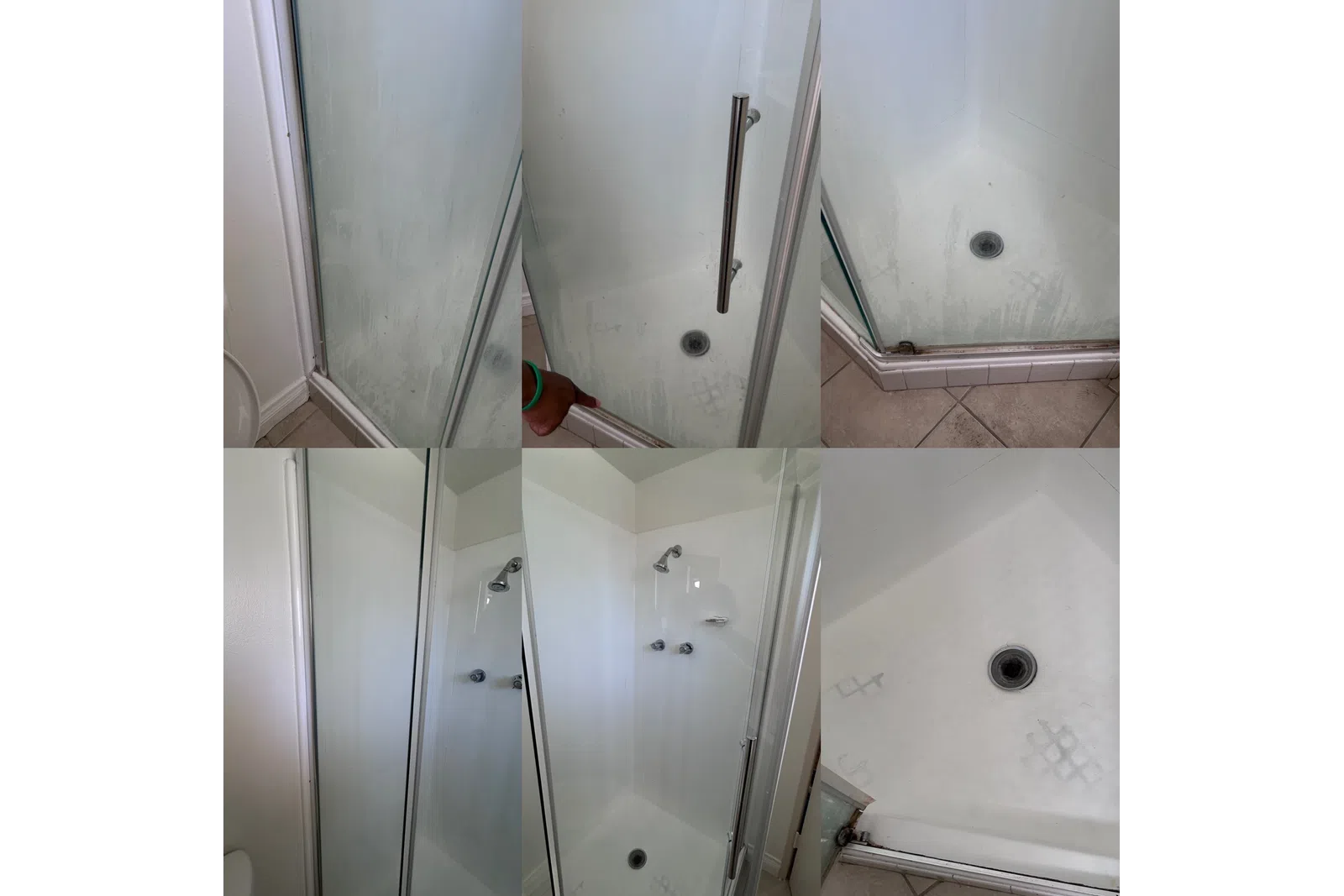 a bathroom with a sink and shower