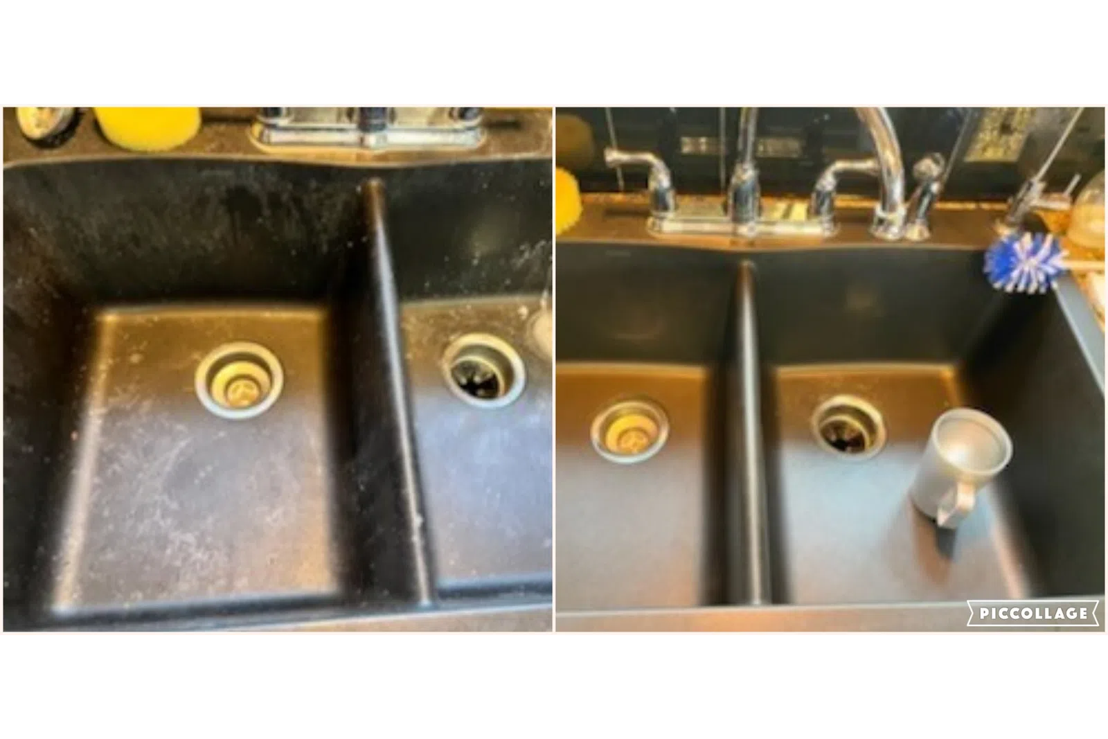 a sink with a faucet