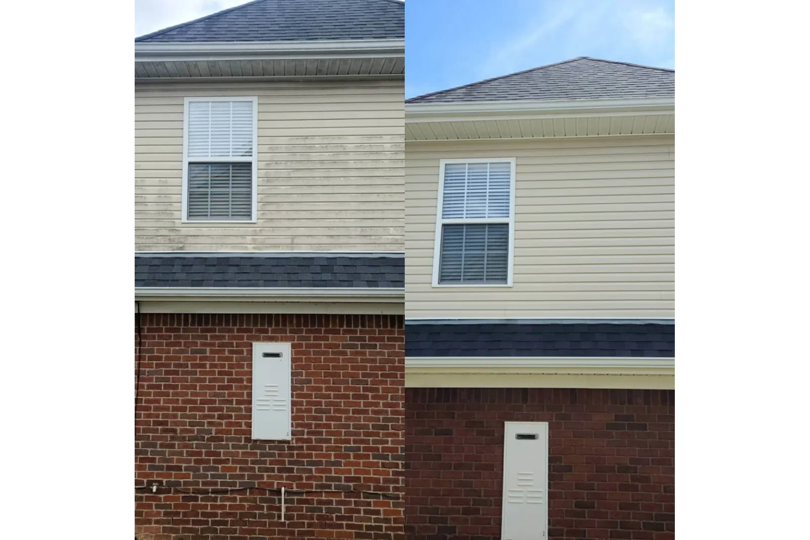 a brick building with windows