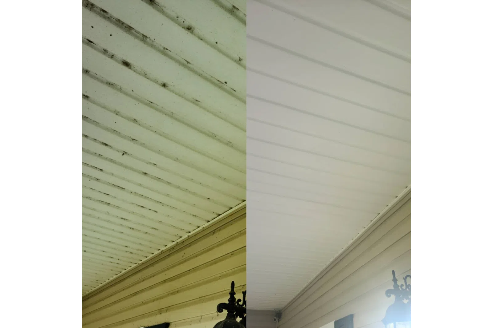 a ceiling with a light