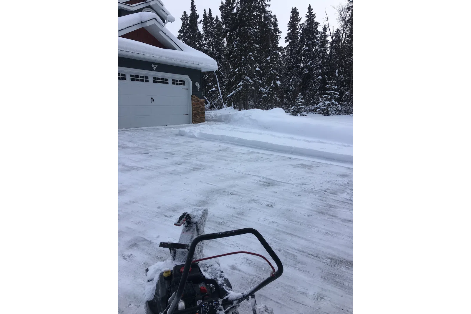 a bicycle parked in the snow