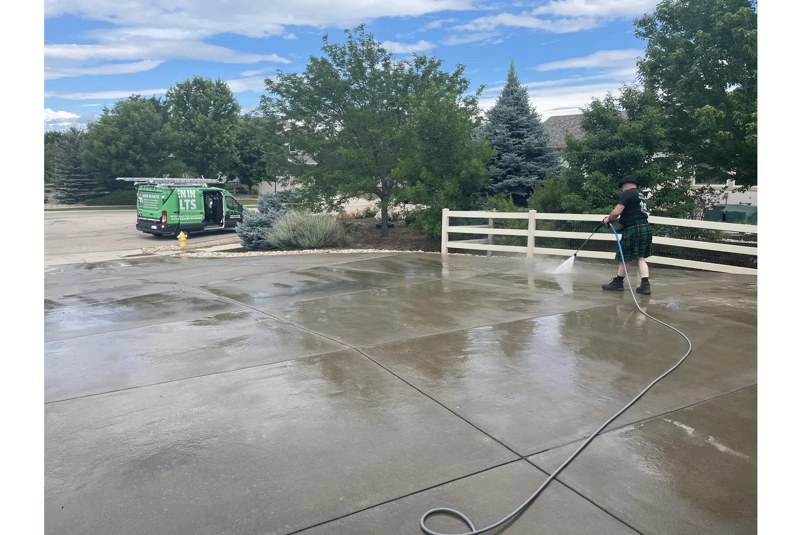 a person walking in a flooded area