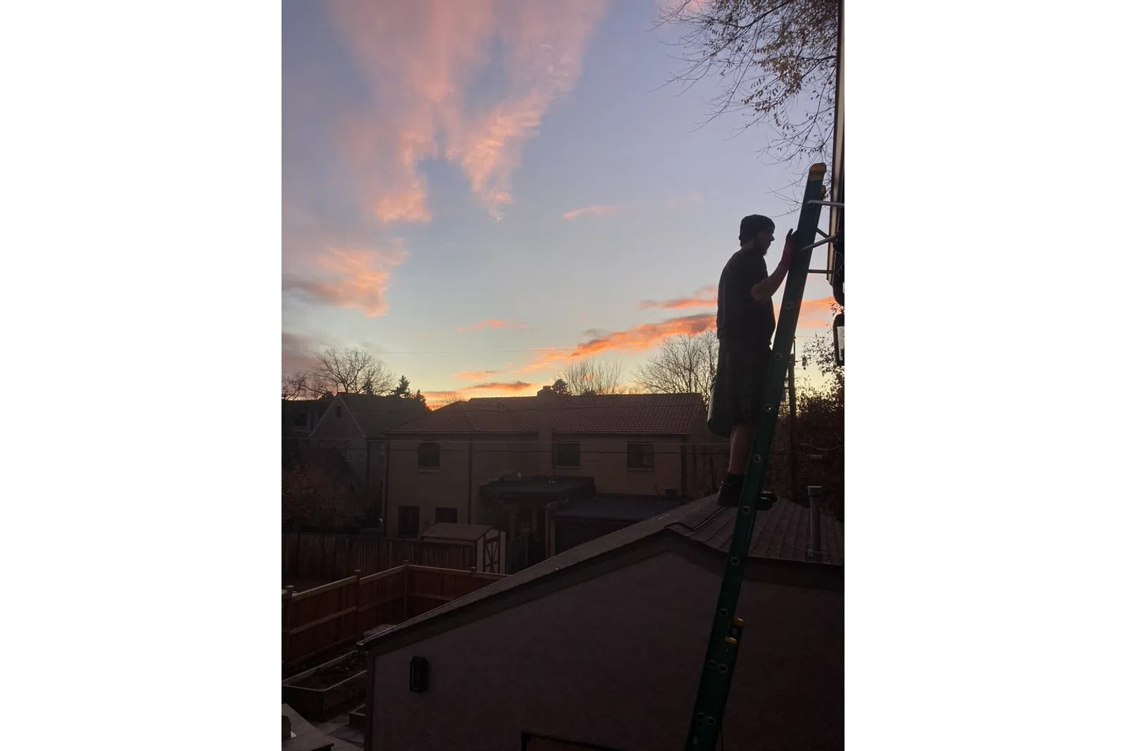 a man on a ladder
