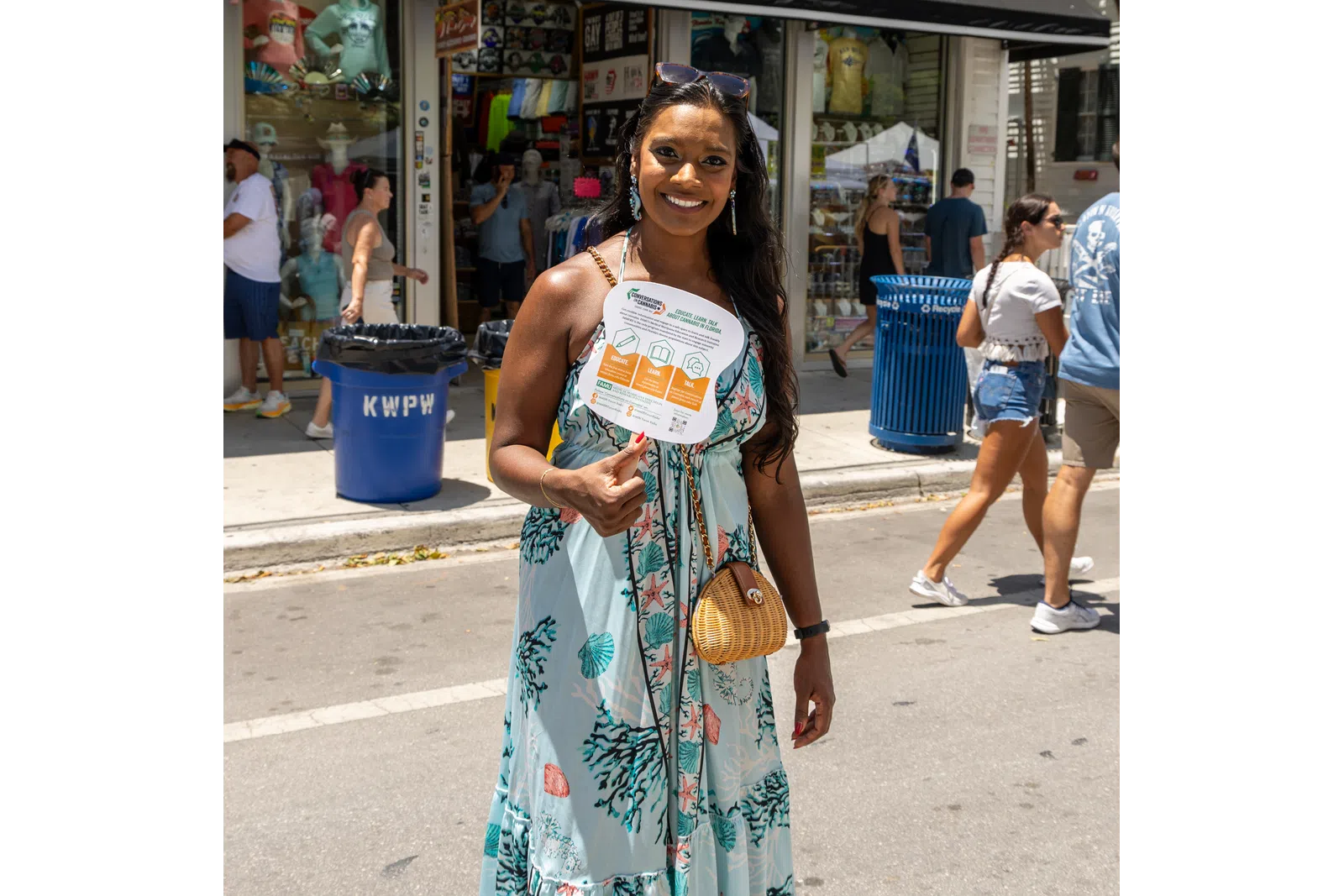 a person holding a sign