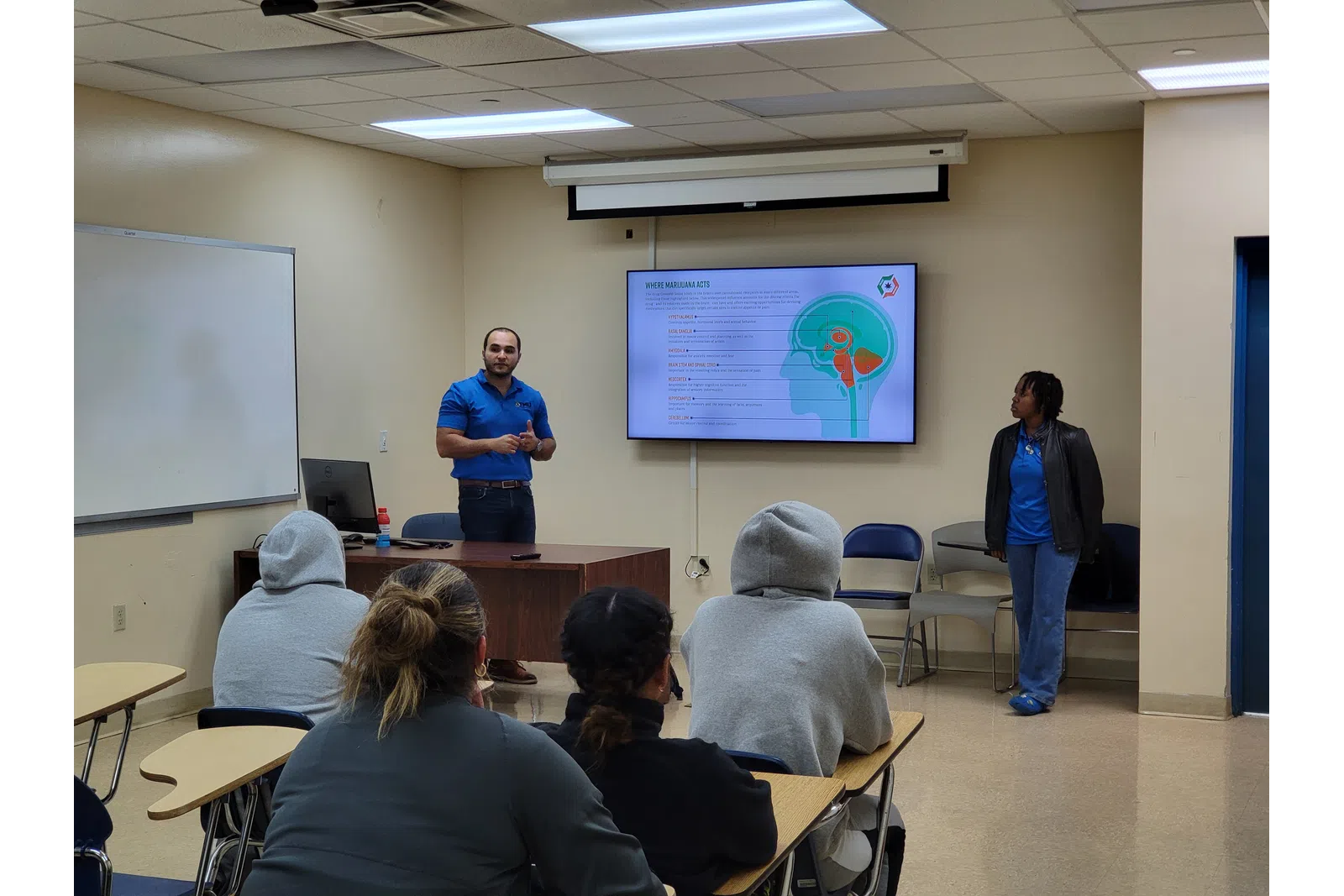a person giving a presentation