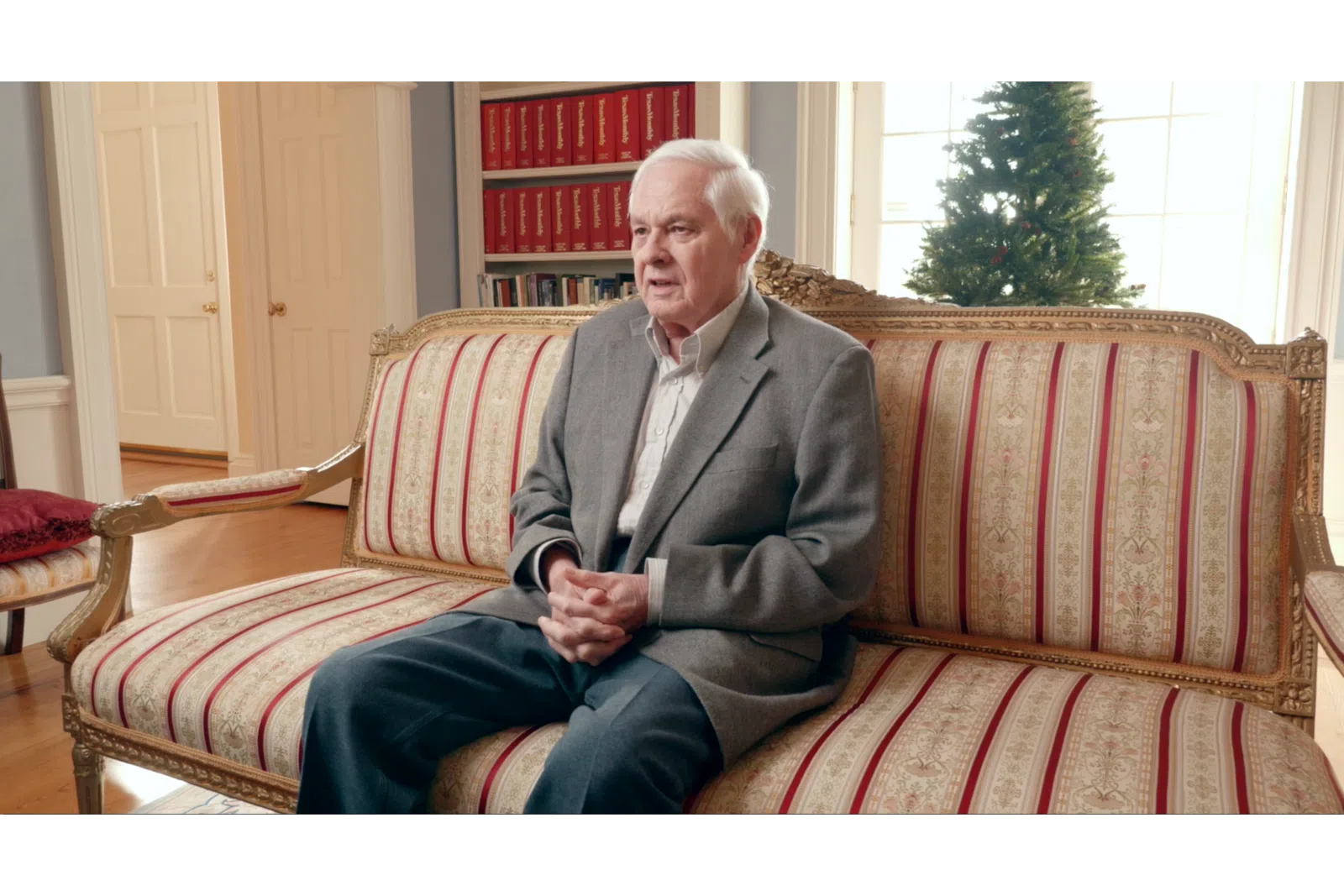 a man sitting on a couch