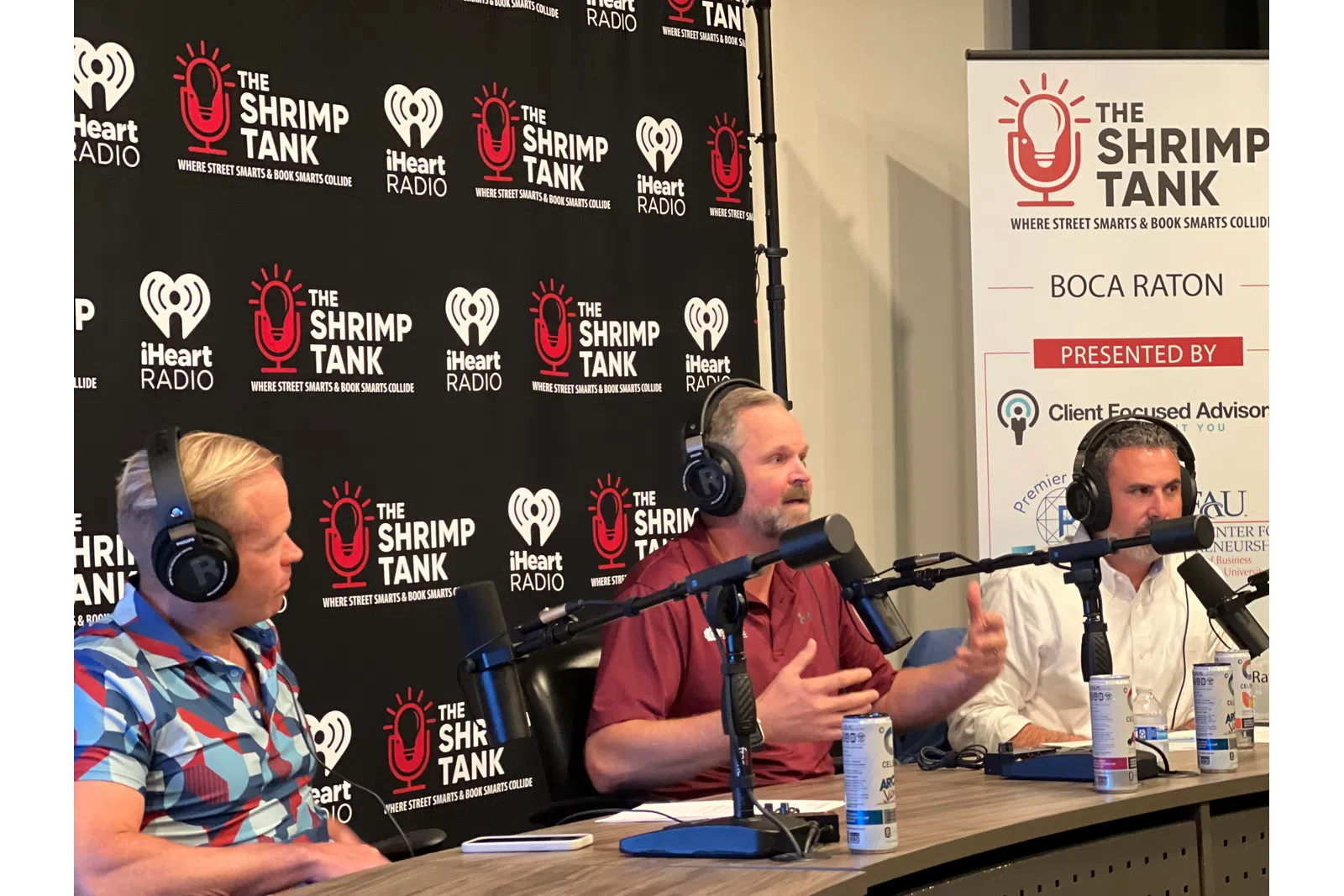 Arn Anderson et al. wearing headphones