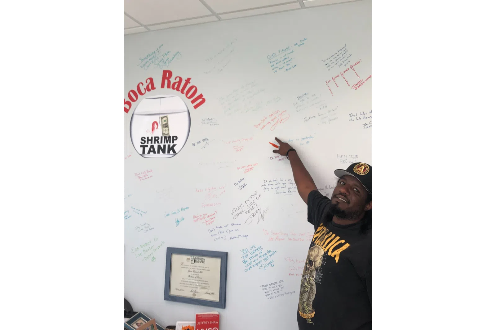 text, whiteboard