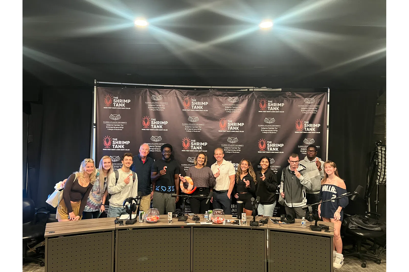 a group of people posing for a photo