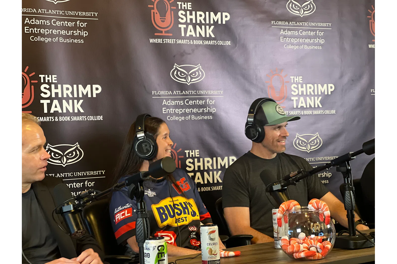 Panel discussion at The Shrimp Tank featuring entrepreneurs and business insights.