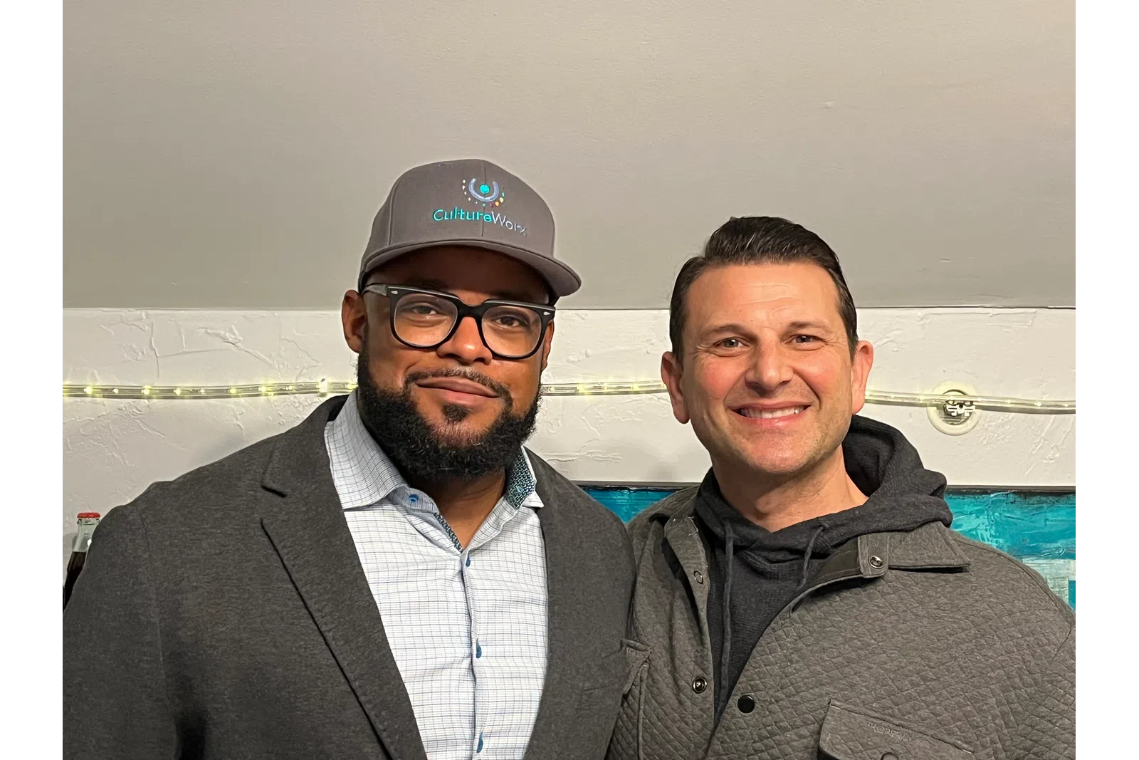 two men standing together