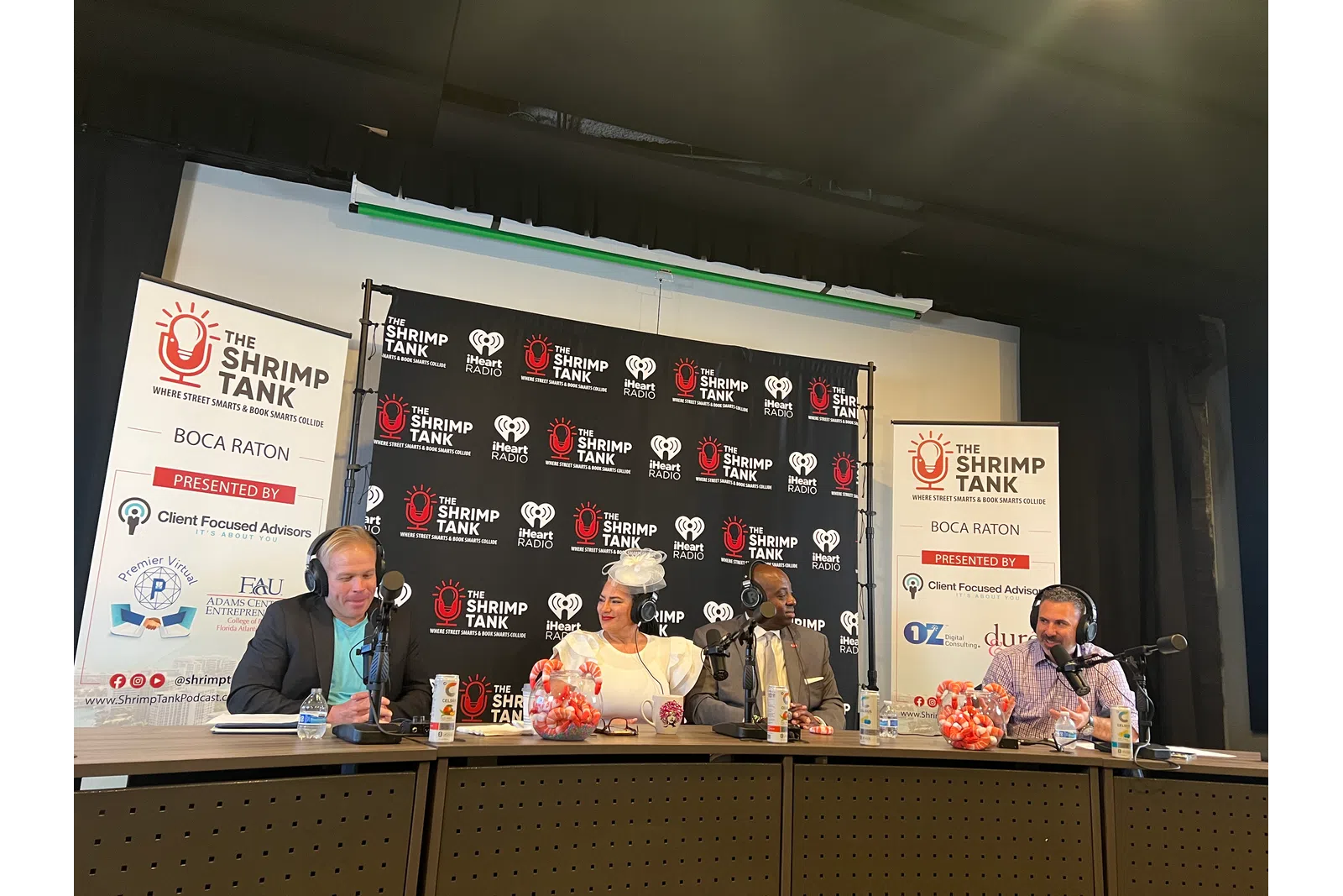 a group of people at a conference