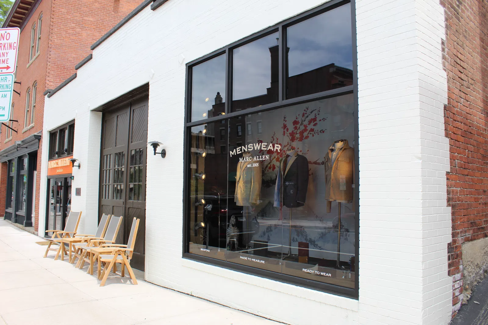 a store front with a window
