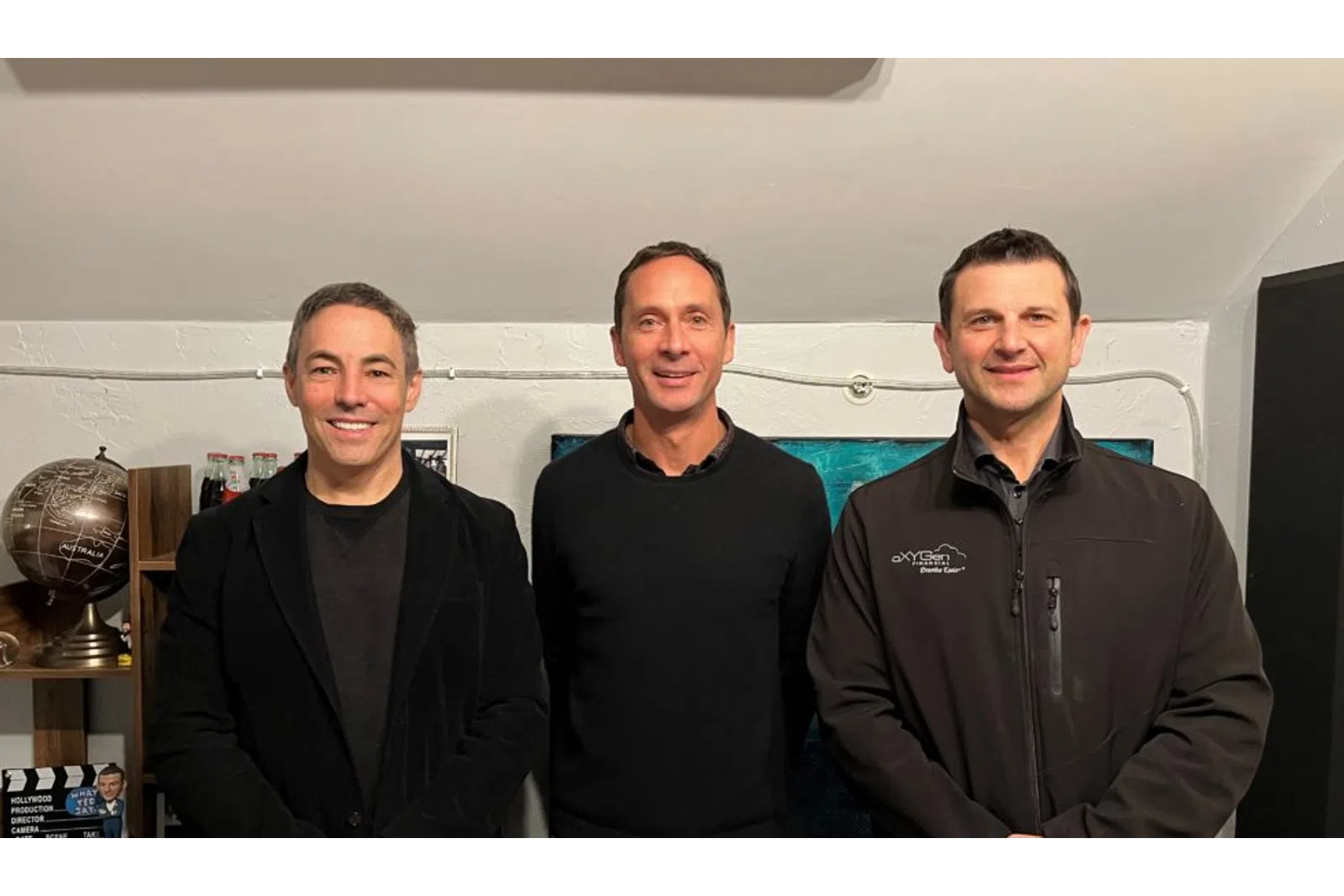 a group of men posing for a picture