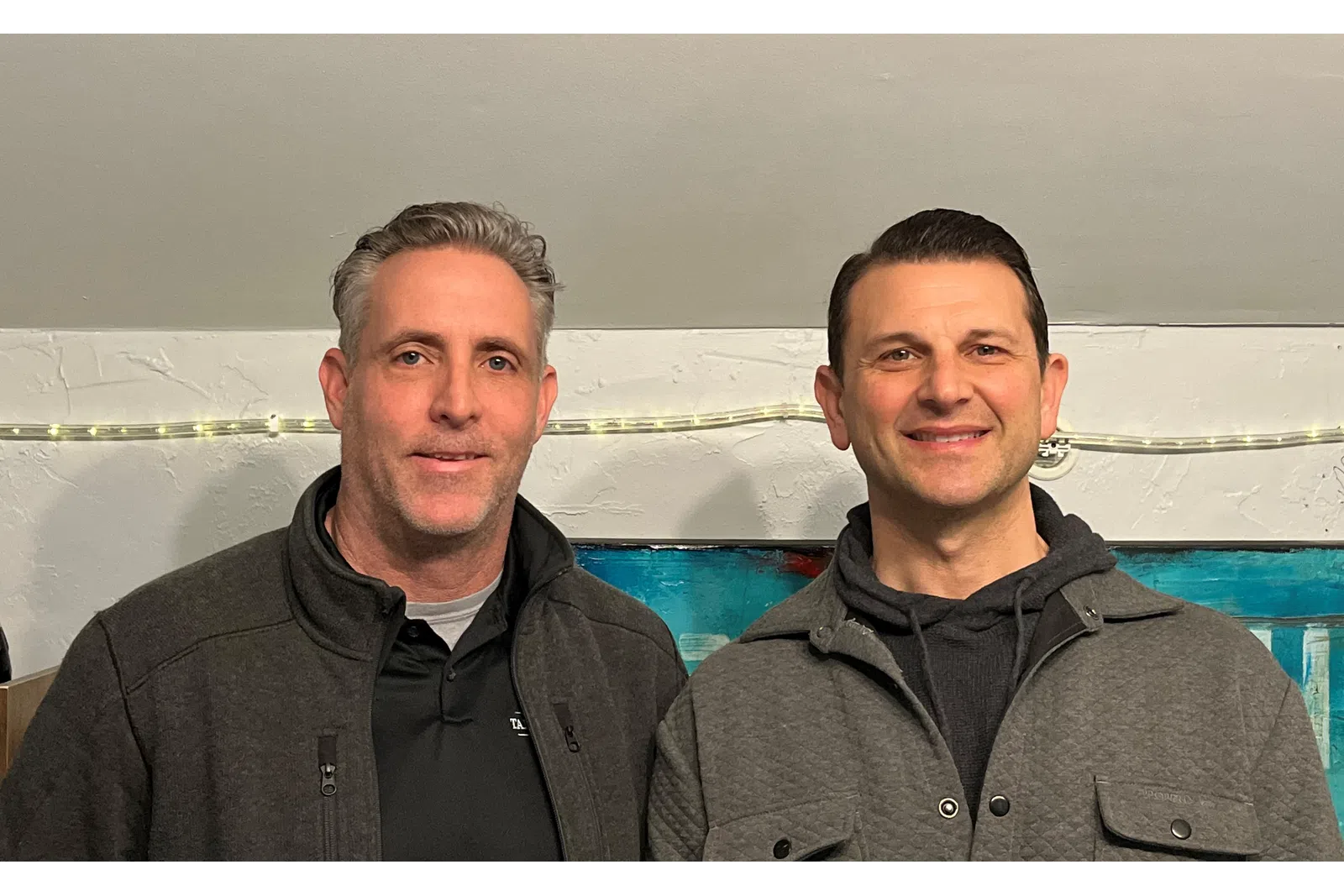 two men standing together