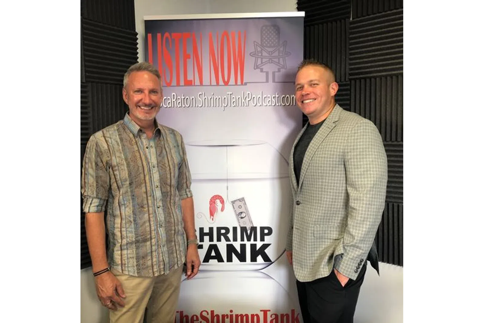 two men standing next to each other