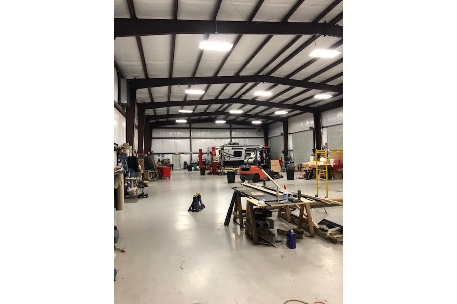 a large room with a large machine