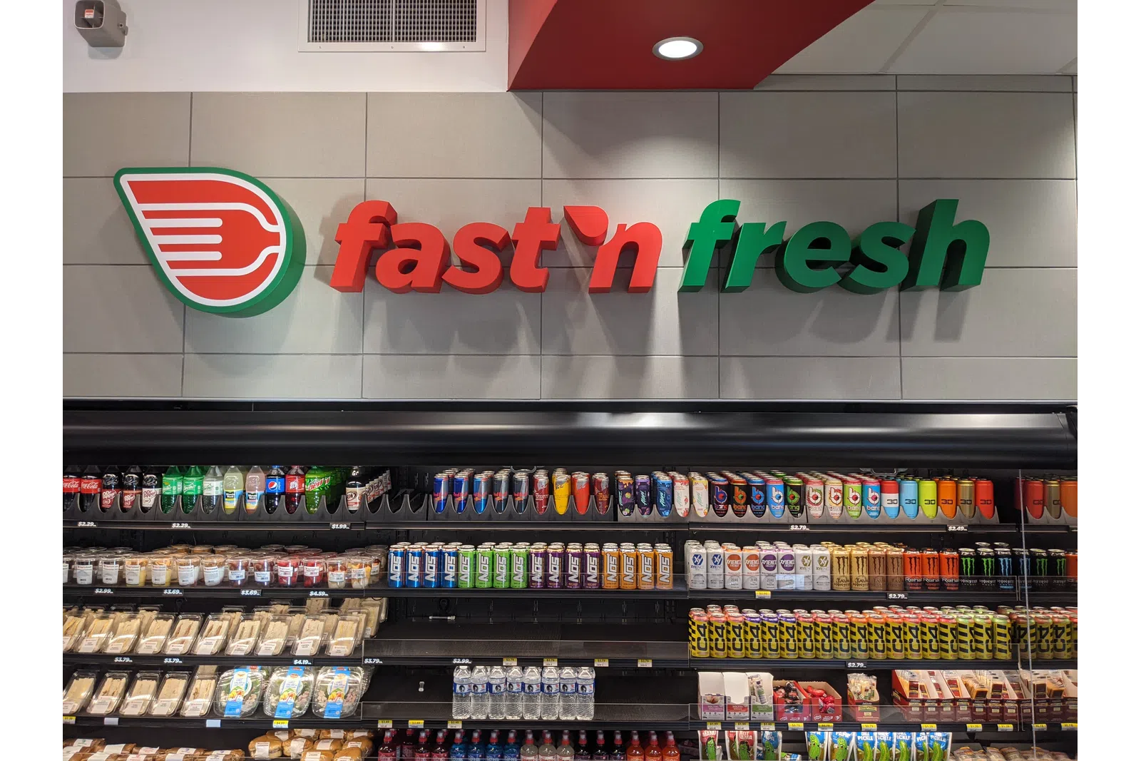 a store with a sign