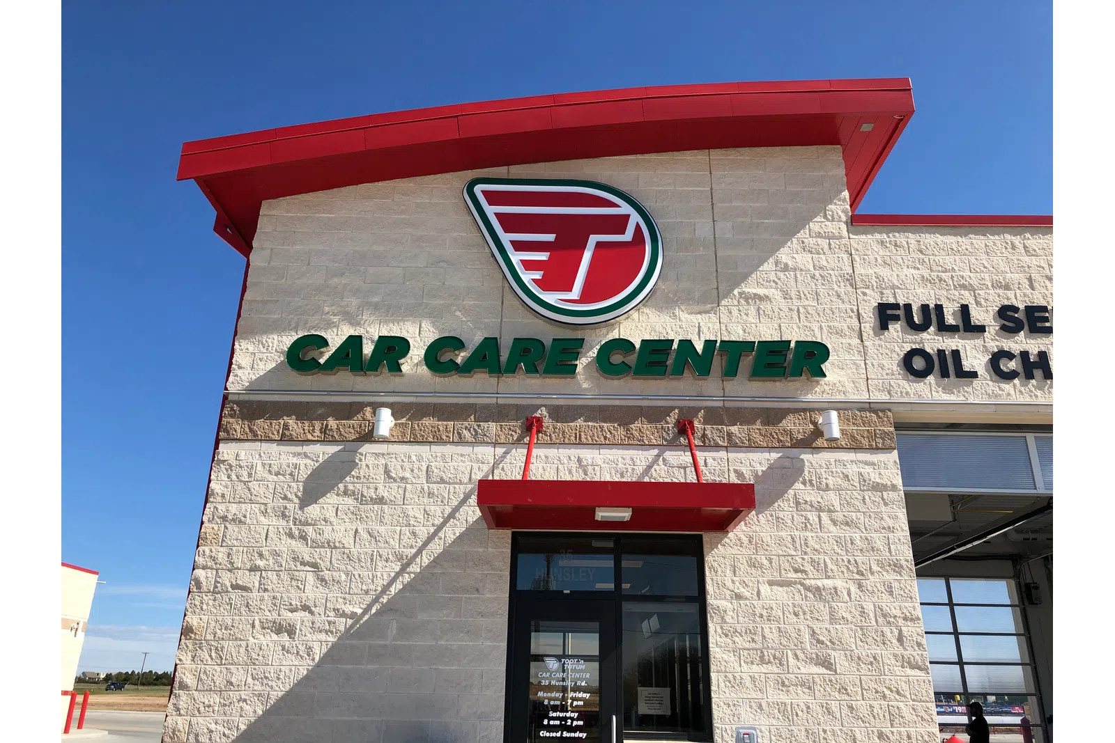 a building with a sign on it