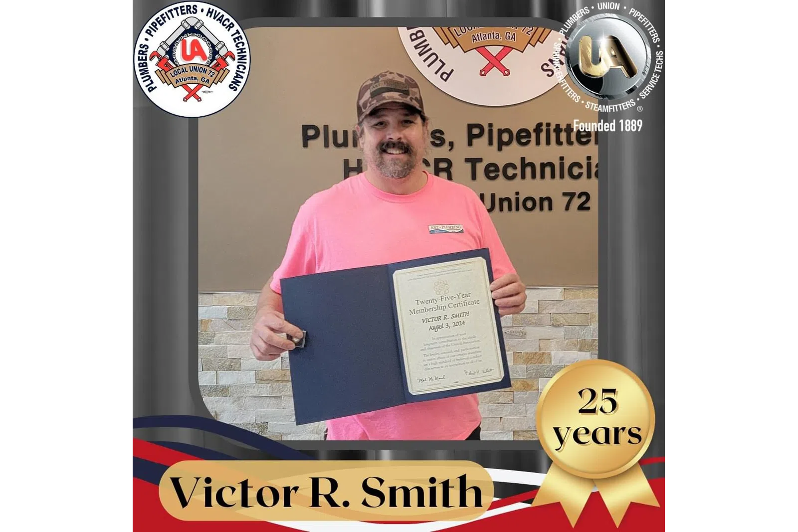 a person holding a certificate