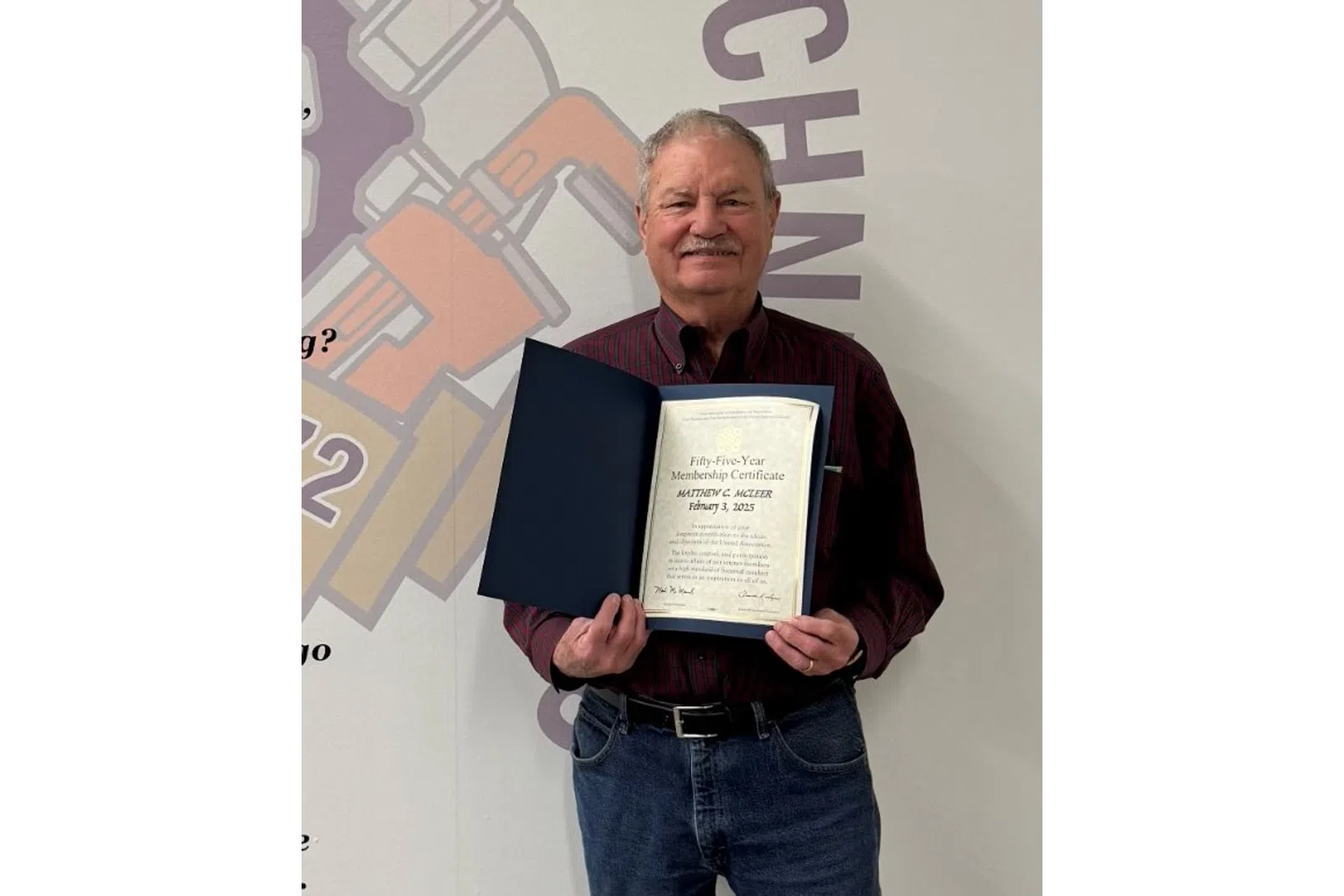 UA72 Members earned Years of Service 2025