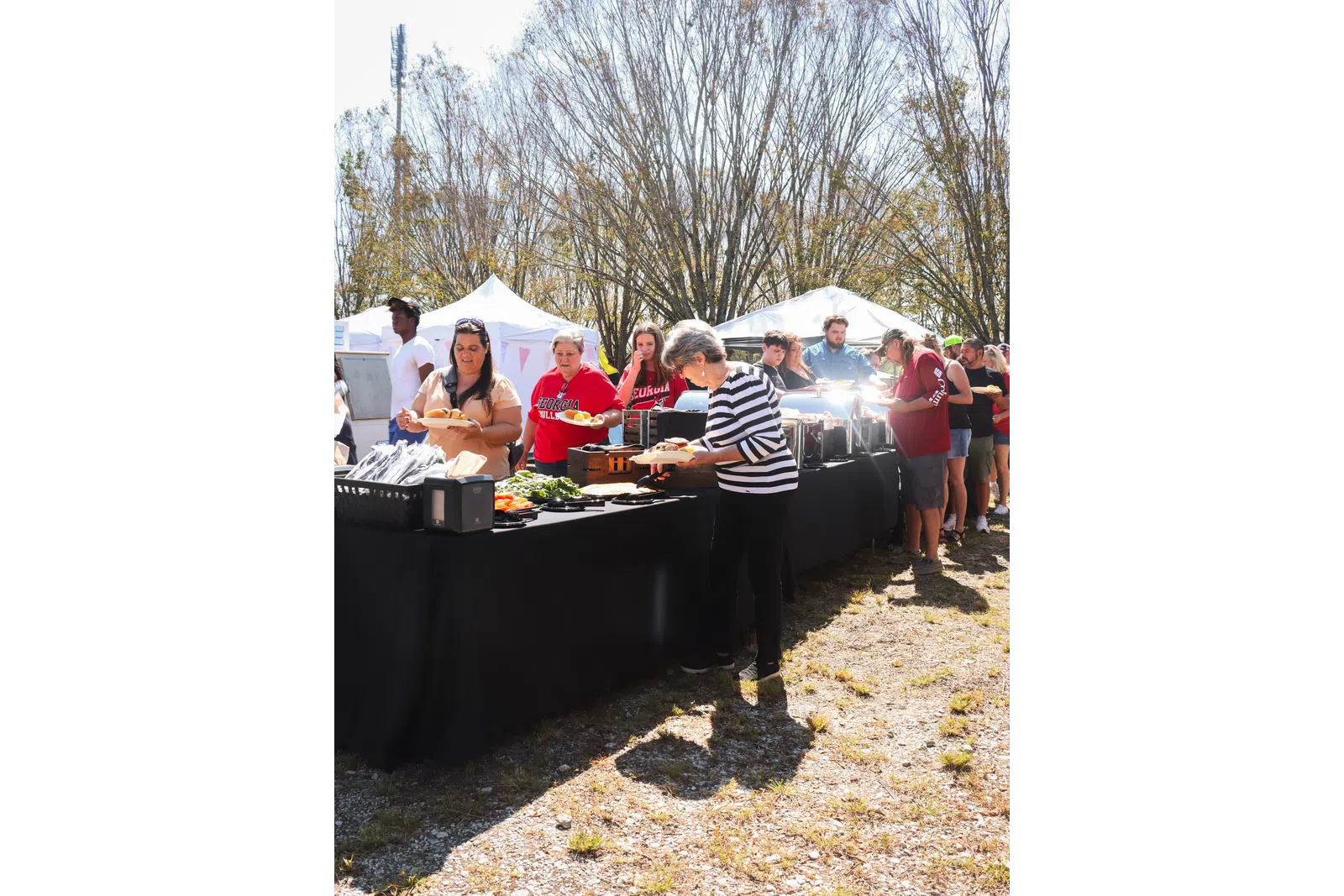 a group of people at an outdoor event