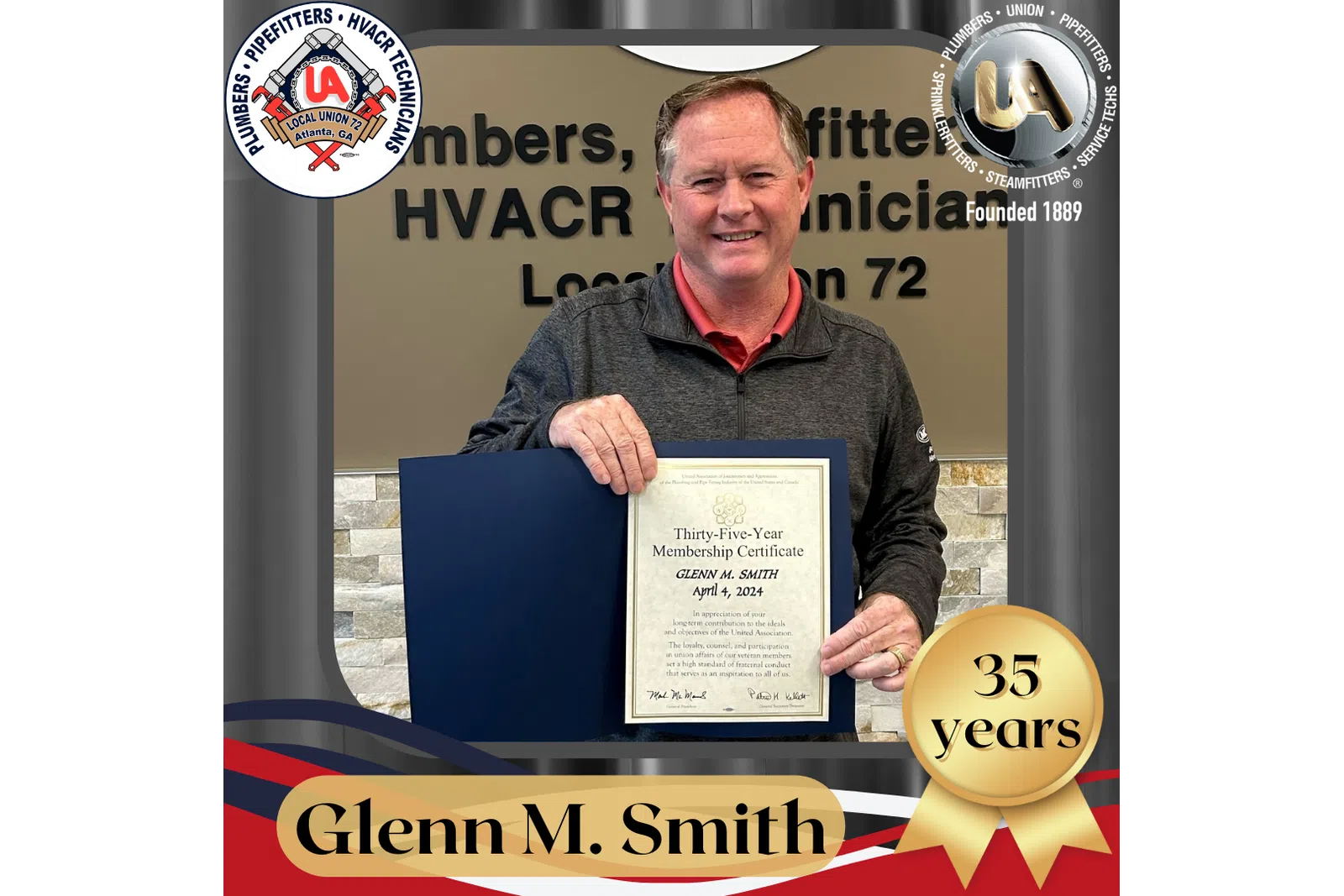 a man holding a certificate