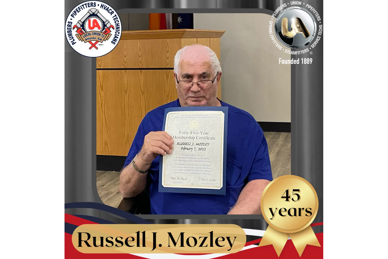 a person holding a certificate