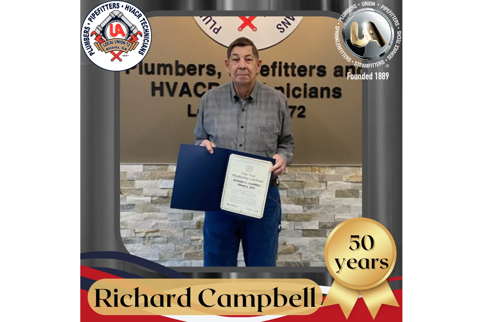a man holding a certificate
