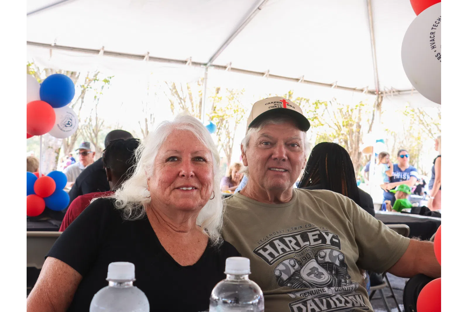 a man and woman posing for a picture