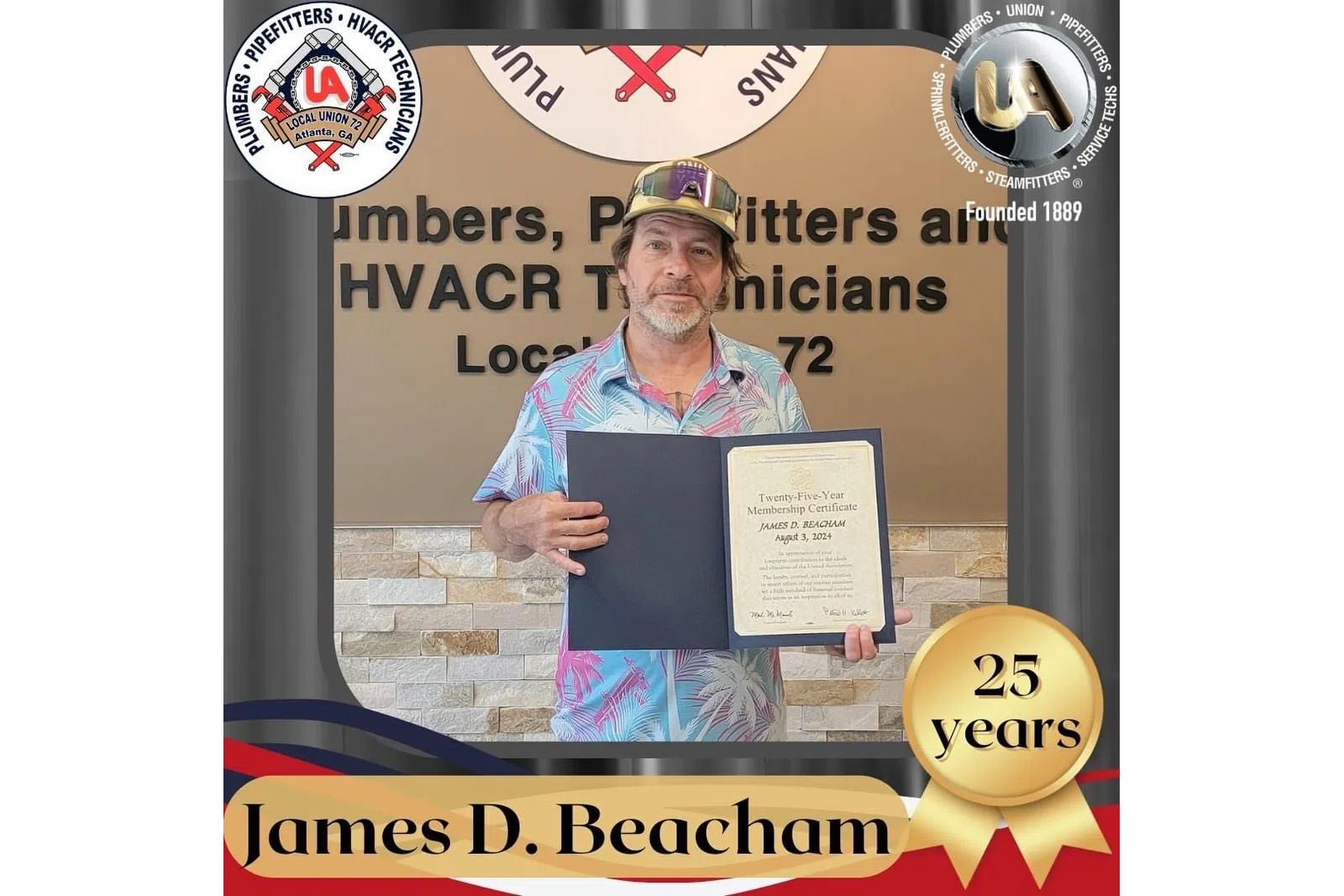 a person holding a certificate