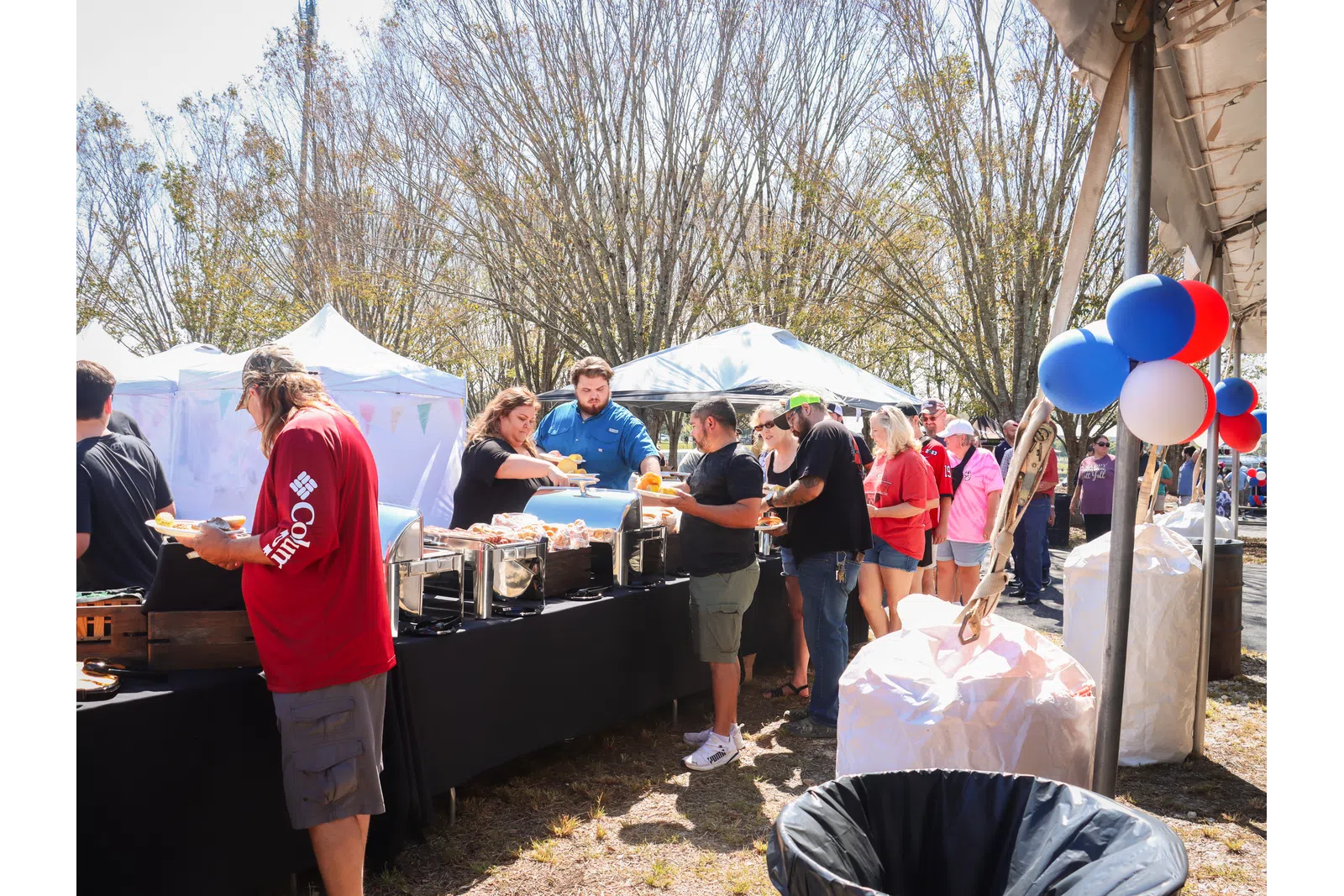 a group of people at an outdoor event