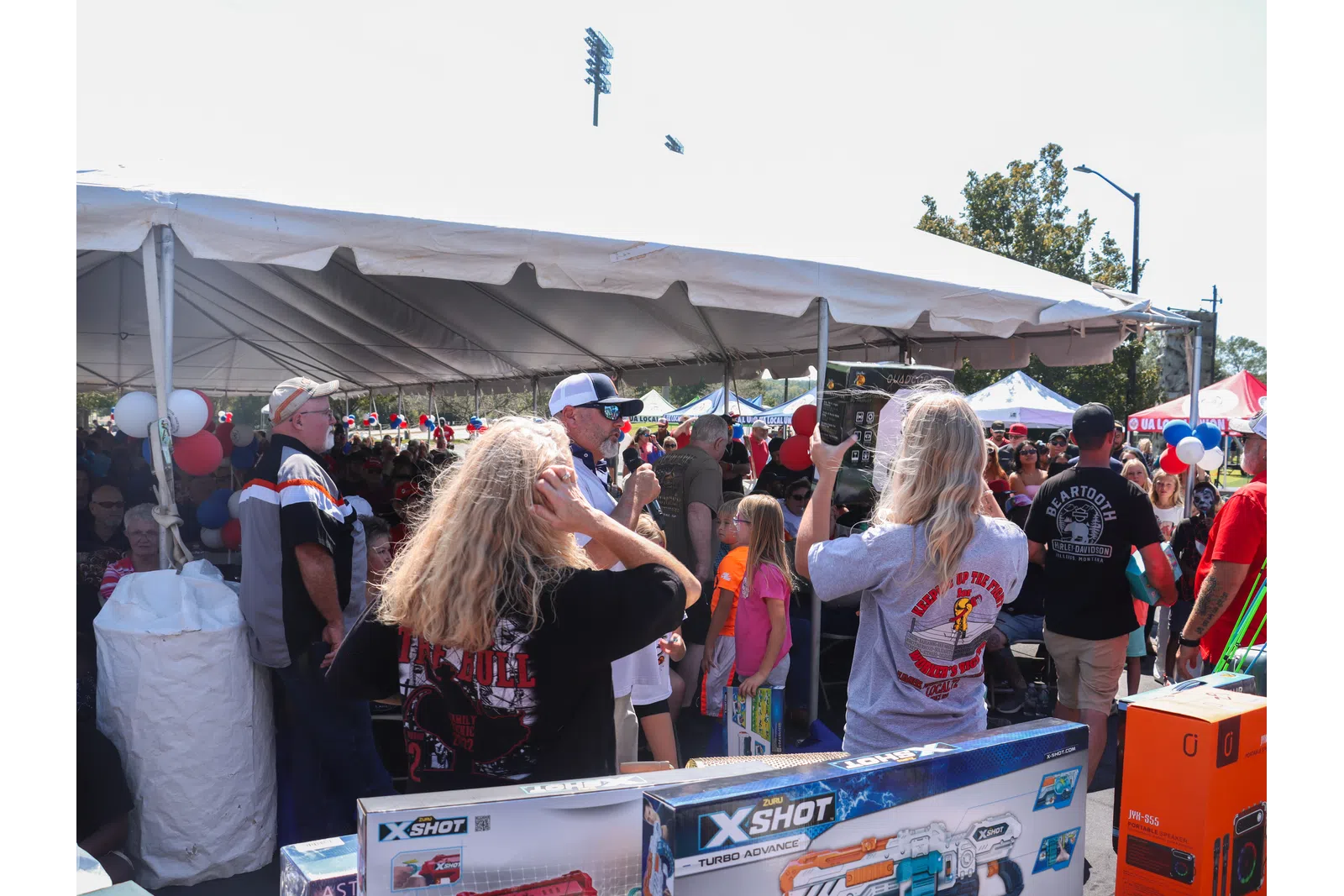 a group of people at an outdoor event