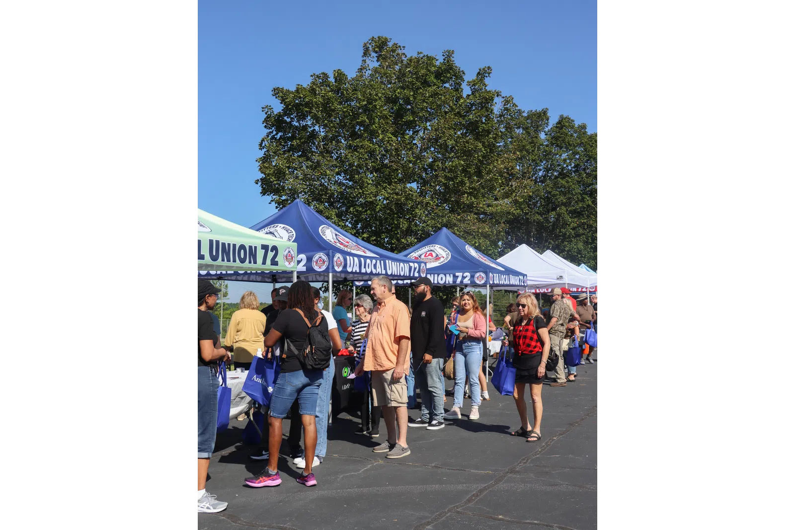a group of people at an outdoor event