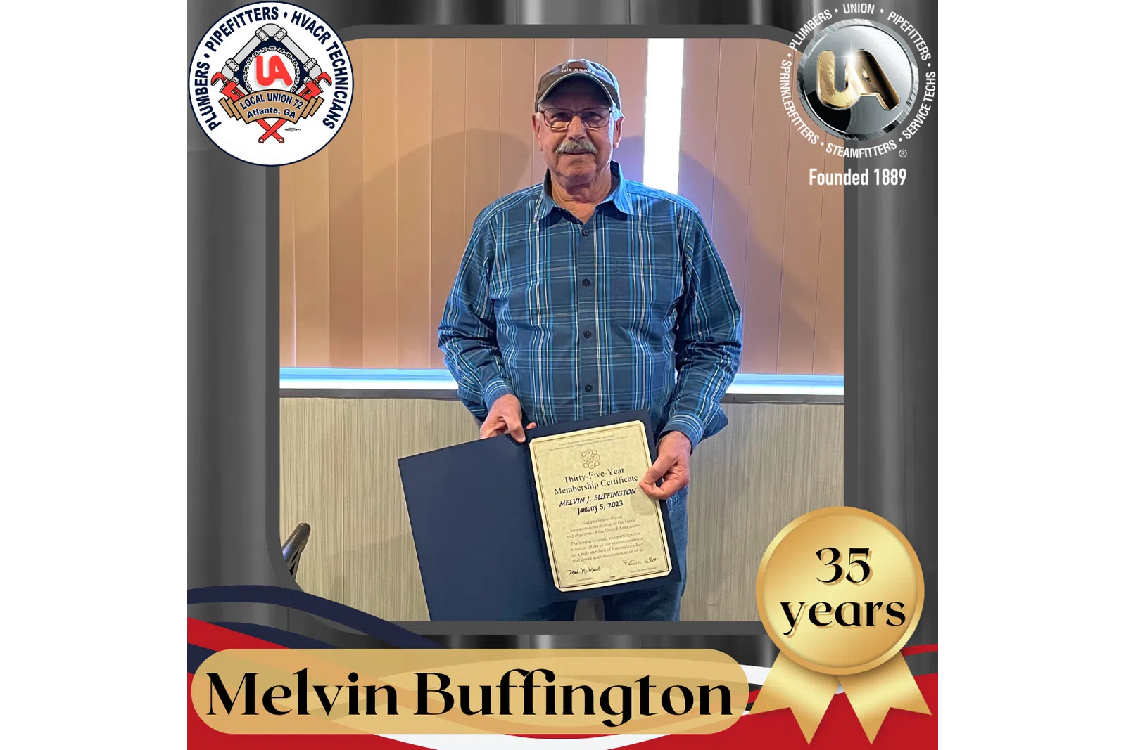 a man holding a certificate