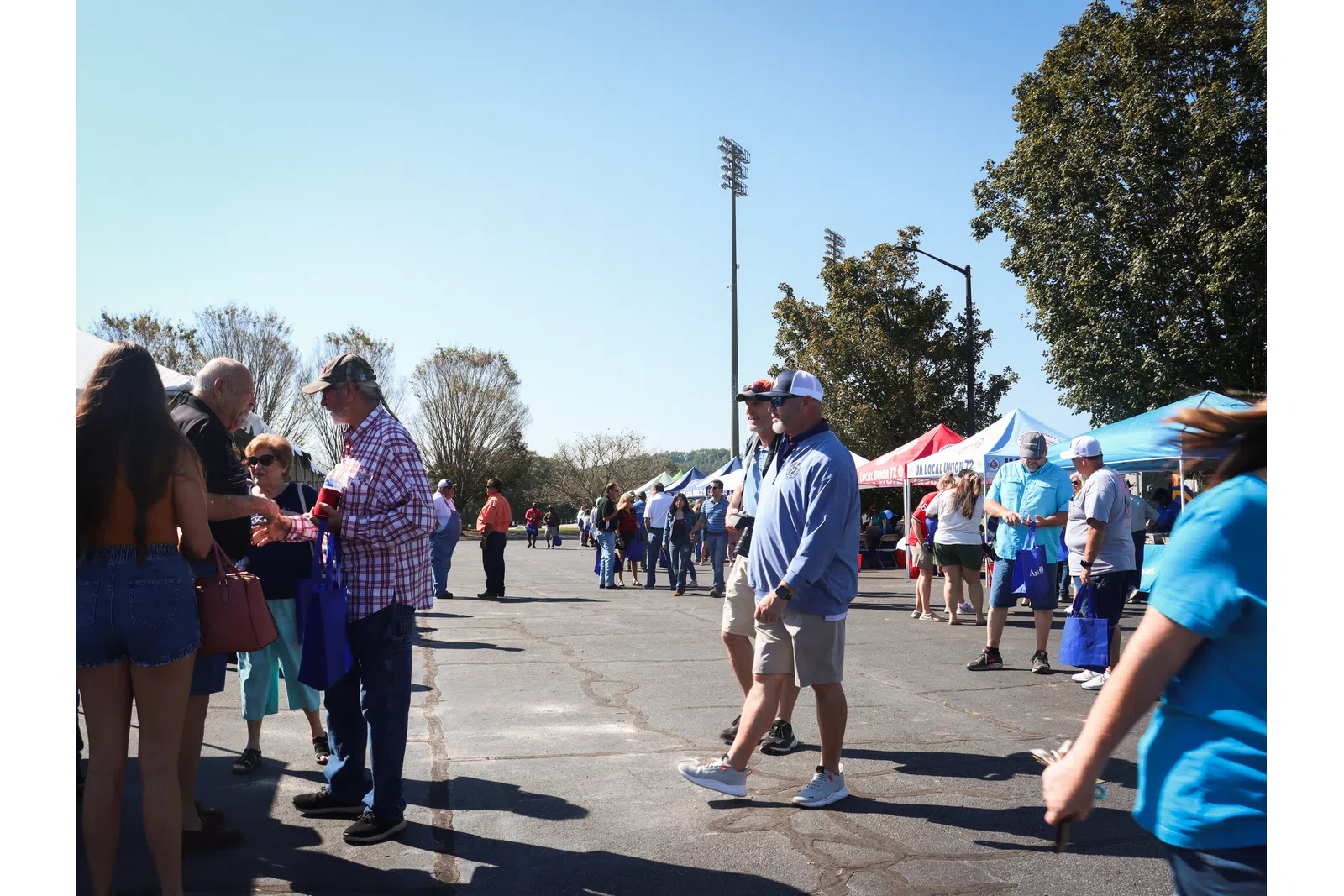 a crowd of people at an outdoor event