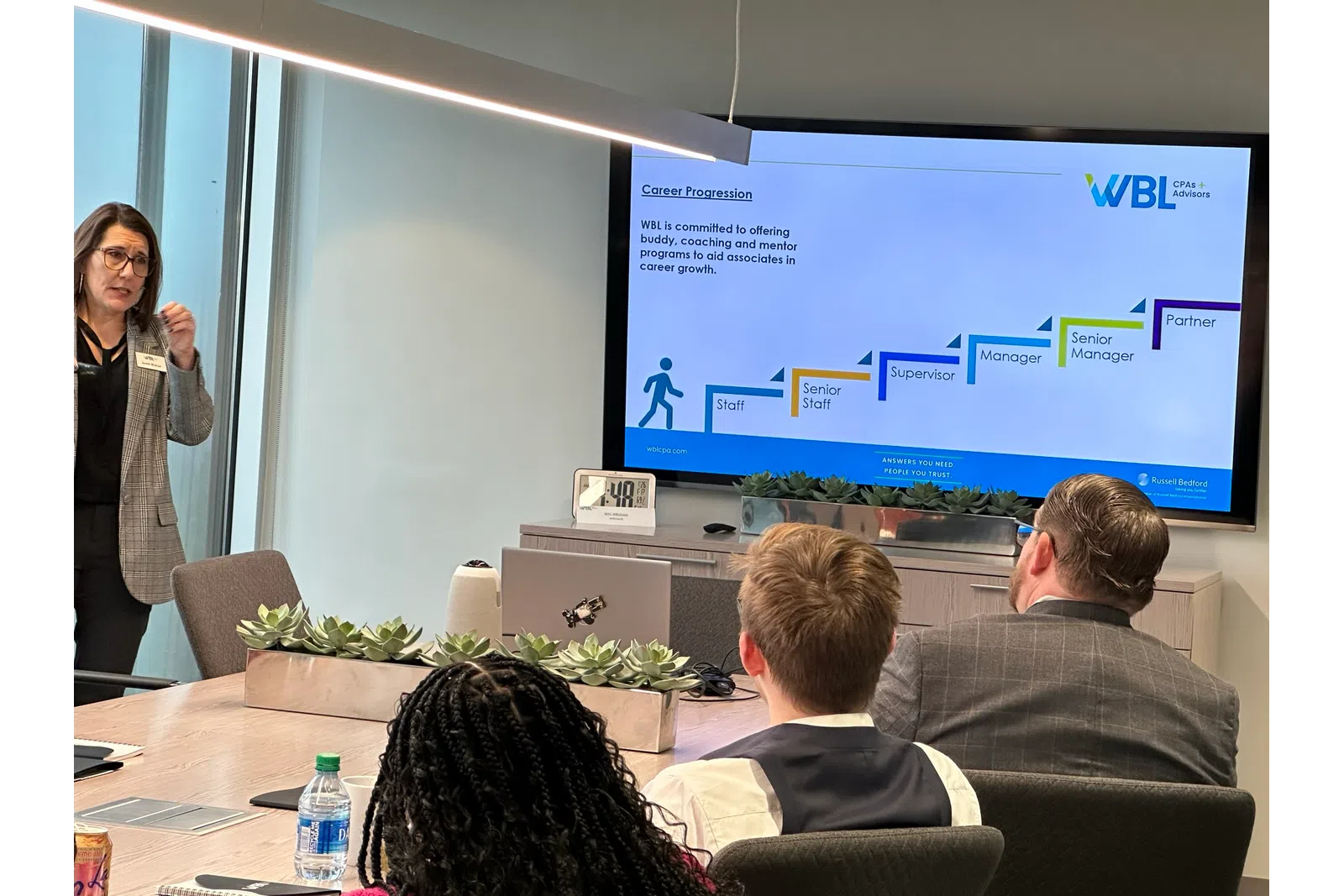 a person giving a presentation