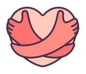 graphic of arms around a heart