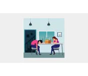 Graphic of tired women