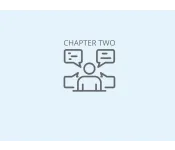 Graphic of man with thought bubbles around him